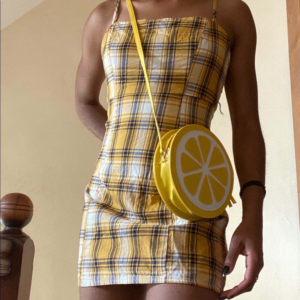 Clueless Plaid Yellow Mini Dress